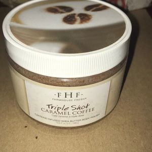Caffeine-infused Shea butter body polish